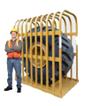 Earthmove tire inflation cage kentool